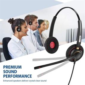 img 3 attached to 🎧 Наушники Ultra Comfort с микрофоном и шумоподавлением, регулировкой звука - идеальный вариант для бизнеса, Skype, UC, вебинаров, колл-центров, офиса - совместимы с компьютером, ноутбуком, ПК