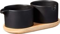 ☕ bloomingville stoneware sugar creamer in sleek black: enhance your coffee experience! логотип