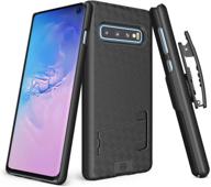 📱 wixgear shell holster combo чехол для samsung galaxy s10 - подставка с клипсой и ремнем (не подходит для s10 plus) логотип