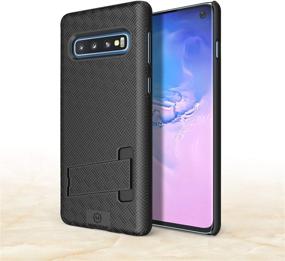 img 3 attached to 📱 WixGear Shell Holster Combo Чехол для Samsung Galaxy S10 - Подставка с клипсой и ремнем (не подходит для S10 Plus)