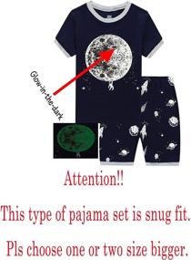 img 3 attached to Boys Kids Short Pajamas Set | Summer Cotton Sleepwear for Babies
