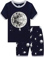 boys kids short pajamas set | summer cotton sleepwear for babies logo
