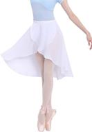 daydance long sheer dance skirts for women - black ballet skirts with waist tie логотип