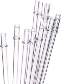 img 4 attached to 🥤 DAKOUFISH 11-Inch Clear Reusable Tritan Plastic Straws for 24 oz & 32 oz Mason Jars and Tumblers - Set of 6 with Cleaning Brush