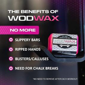 img 2 attached to 💪 WodWax: The Ultimate CrossFit Bar Grip Solution for Enhanced Performance, Grip Enhancement, No-Slip Alternative to Grip Tape, Chalk, and Gloves, Hand Protection & Improved Technique, Suitable for Home and Gym Workouts, Weightlifting Enthusiasts, Effortless Cleaning, Compact 60g Bar