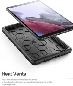 img 2 attached to 🐢 Rugged Turtleskin Case for Galaxy Tab A7 Lite 8.7 Inch (SM-T220/T225/T227), Protective Silicone Cover with Drop Protection, Shockproof & Kid-Friendly, Black