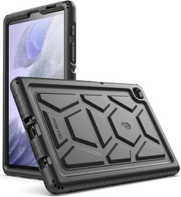 img 4 attached to 🐢 Rugged Turtleskin Case for Galaxy Tab A7 Lite 8.7 Inch (SM-T220/T225/T227), Protective Silicone Cover with Drop Protection, Shockproof & Kid-Friendly, Black