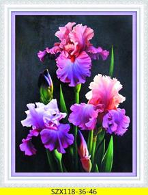 img 2 attached to Embroidery Beginners Cross Stitch 14CT Flowers 14 17X18 11Inch