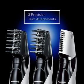 img 1 attached to 🪒 Panasonic ER-GK60-S Body Hair Trimmer for Men - Cordless, Waterproof, V-Shaped Trimmer Head with 3 Comb Attachments for Gentle Full Body Grooming (Silver)
