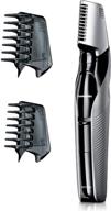🪒 panasonic er-gk60-s body hair trimmer for men - cordless, waterproof, v-shaped trimmer head with 3 comb attachments for gentle full body grooming (silver) logo