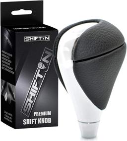 img 4 attached to 🚗 Enhance Your Lexus Driving Experience with SHIFTIN Black Leather Chrome Gear Shift Knob Stick Shifter