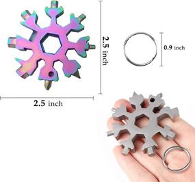 img 2 attached to ❄️ BerniceKelly 18-in-1 Snowflake Multi-Tool: The Ultimate Stainless Steel Compact Outdoor Snowflake Tool Card