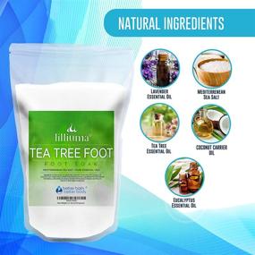 img 1 attached to 🌿 Revitalizing Tea Tree Foot Soak: 40 Ounces of Mediterranean Sea Salt with Lavender, Tea Tree, and Eucalyptus Essential Oils - Natural Ingredients for Ultimate Refreshment