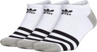 🧦 adidas originals youth kids - boy's/girl's roller no show socks (pack of 3) logo