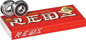 img 2 attached to 🛹 Super Reds Skateboard Bearings by Bones - 8 Pack