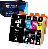 🖨️ e-z ink (tm) compatible ink cartridge tray replacement for hp 934 935 high yield 934xl 935xl - officejet printer (4 pack) logo