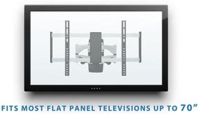 img 1 attached to 📺 Mount-It! Curved TV Wall Mount MI-9464X: Heavy-Duty, Ultra-Slim & Stylish Full-Motion Mount for 37-70" LED/LCD TVs up to 99 pounds