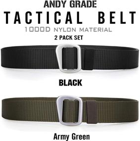 img 3 attached to 🎩 Tactical Military Non-Slip Men's Accessory: ANDY GRADE Belts