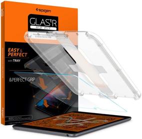 img 4 attached to Spigen Tempered Glass Screen Protector [Glas.tR EZ Fit] - Optimized for iPad Mini 5 (2019) / iPad Mini 4 (2015) [9H Hardness/Case-Friendly]
