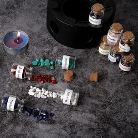 img 1 attached to 🧙 XUXU 36 кристаллов для ведовства: мини-бутылочки с камнями для исцеления и обрядов, для украшения алтаря, викканские украшения и начинающие принадлежности для ведовства.