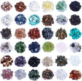 img 3 attached to 🧙 XUXU 36 кристаллов для ведовства: мини-бутылочки с камнями для исцеления и обрядов, для украшения алтаря, викканские украшения и начинающие принадлежности для ведовства.