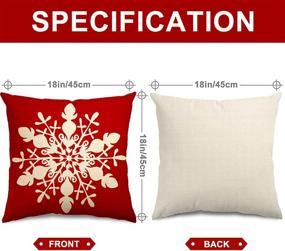 img 3 attached to Whaline Christmas Pillow Snowflake Cushion Bedding