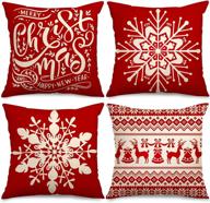 whaline christmas pillow snowflake cushion bedding logo