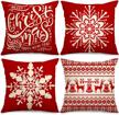 whaline christmas pillow snowflake cushion bedding logo