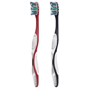 img 2 attached to 🪥 Colgate 360° Advanced Optic White Toothbrush - Medium, 2 Pack (Color May Vary)