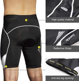 img 1 attached to 🚴 Men's Santic Padded Cycling Shorts for Enhanced Bike Riding Performance - Bicycle Pants, Biking Attire, and Cycle Wear Tights