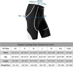 img 2 attached to 🚴 Men's Santic Padded Cycling Shorts for Enhanced Bike Riding Performance - Bicycle Pants, Biking Attire, and Cycle Wear Tights