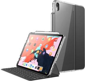 img 4 attached to 📱 i-Blason Case for iPad Pro 12.9 Inch (3rd Gen 2018) - Protective Clear Halo V2.0 Case with Pencil Holder - Compatible with Smart Keyboard & Smart Folio