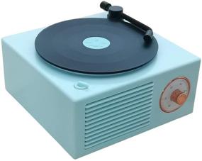 img 1 attached to Кинтисан Зеленый Проигрыватель виниловых пластинок с Bluetooth-динамиком — Классический стиль 🎵 с усилением басов, громким звуком и милым внешним видом — Творческий подарок для девочек.