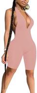 👗 stylish lufeng women's bodycon backless jumpsuits: trendy women's clothing for jumpsuits, rompers & overalls logo