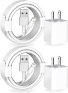 🔌 [apple mfi certified] 2pack iphone charger - lightning cable apple charging cords & fast quick usb wall charger travel plug adapter - compatible with iphone 12/11 pro/11/xs max/xr/8/7/6s/6 plus/airpods logo