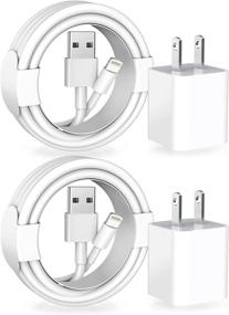 img 4 attached to 🔌 [Apple MFi Certified] 2Pack iPhone Charger - Lightning Cable Apple Charging Cords & Fast Quick USB Wall Charger Travel Plug Adapter - Compatible with iPhone 12/11 Pro/11/XS MAX/XR/8/7/6s/6 Plus/AirPods