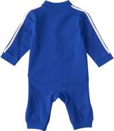 adorable adidas baby girls' long sleeve printed french terry coveralls - with convenient zip front logo