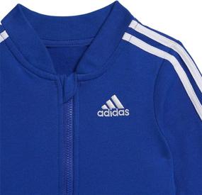 img 2 attached to Adorable adidas Baby Girls' Long Sleeve Printed French Terry Coveralls - with Convenient Zip Front