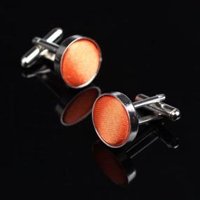 img 3 attached to Dan Smith Cufflinks Polyester Bridegrooms Men's Accessories in Cuff Links, Shirt Studs & Tie Clips