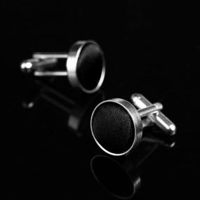 img 1 attached to Dan Smith Cufflinks Polyester Bridegrooms Men's Accessories in Cuff Links, Shirt Studs & Tie Clips