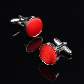 img 2 attached to Dan Smith Cufflinks Polyester Bridegrooms Men's Accessories in Cuff Links, Shirt Studs & Tie Clips