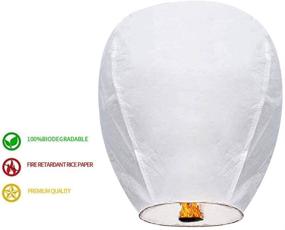 img 3 attached to 🏮 Chinese Wishing Lanterns: Eco-Friendly Biodegradable Sky Lanterns for Weddings, Birthdays, Memorials, and More - Pack of 10
