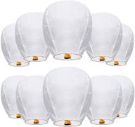 🏮 chinese wishing lanterns: eco-friendly biodegradable sky lanterns for weddings, birthdays, memorials, and more - pack of 10 logo
