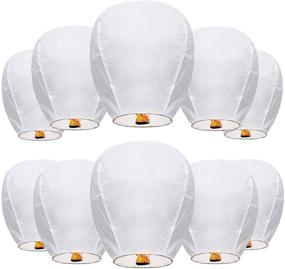 img 4 attached to 🏮 Chinese Wishing Lanterns: Eco-Friendly Biodegradable Sky Lanterns for Weddings, Birthdays, Memorials, and More - Pack of 10