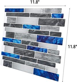 img 1 attached to 🎨 Art3d Premium Self-Adhesive Marble Kitchen Backsplash Tiles - 10 Sheets, 12"X12