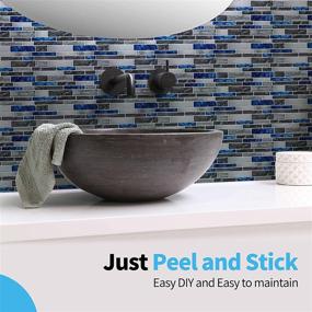 img 3 attached to 🎨 Art3d Premium Self-Adhesive Marble Kitchen Backsplash Tiles - 10 Sheets, 12"X12