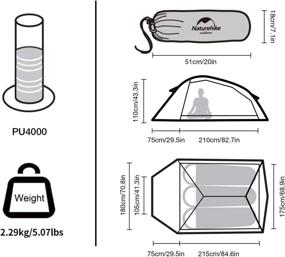 img 2 attached to 🏕 Naturehike Cloud Up Double Layer 3 Person Tent: Lightweight Camping, Hiking, and Backpacking Essential