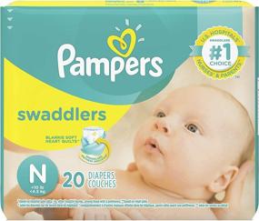 img 4 attached to 👶 40 Pampers Swaddlers Diapers Size N in 2 Packs - High-Quality Baby Diapers for Newborns