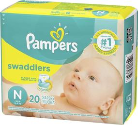img 3 attached to 👶 40 Pampers Swaddlers Diapers Size N in 2 Packs - High-Quality Baby Diapers for Newborns
