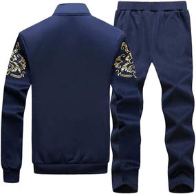 img 1 attached to Lavnis Men's Running Jogging Sports Suits 2 Piece Tracksuits Athletic Long Sleeve Sweatsuit